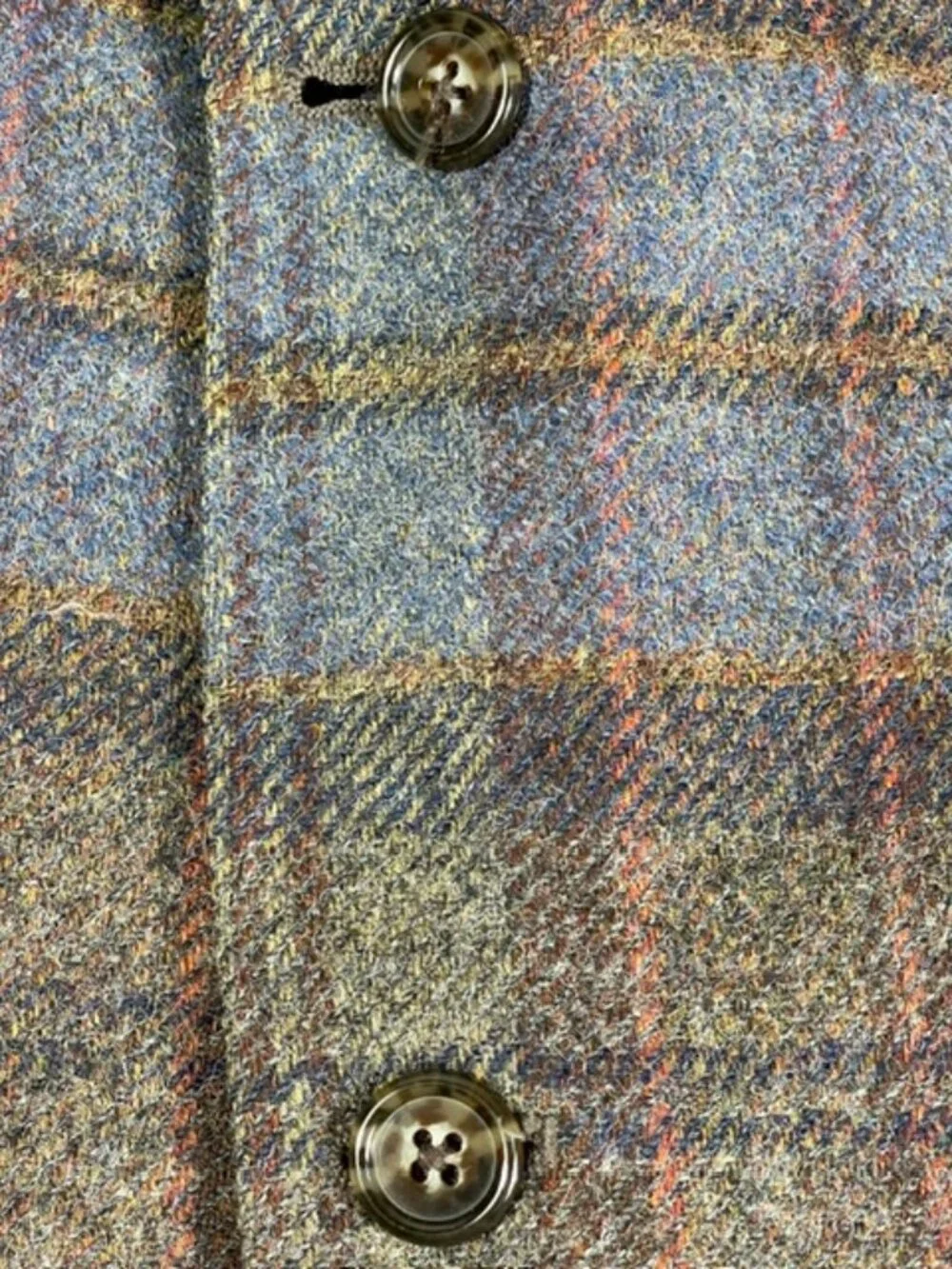Hart Schaffner Marx Wool Brown Blue Plaid Blazer Made USA Sport Coat 46R Preppy